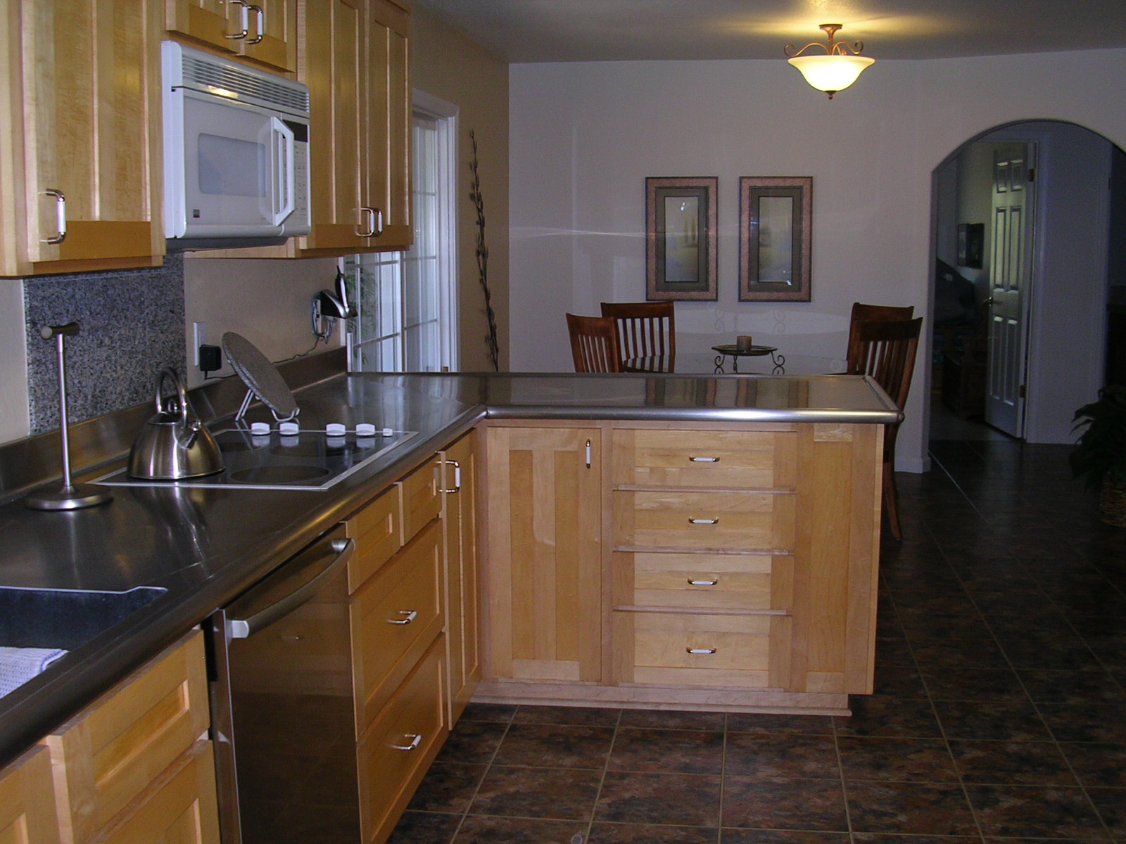 Remodeled kitchen.